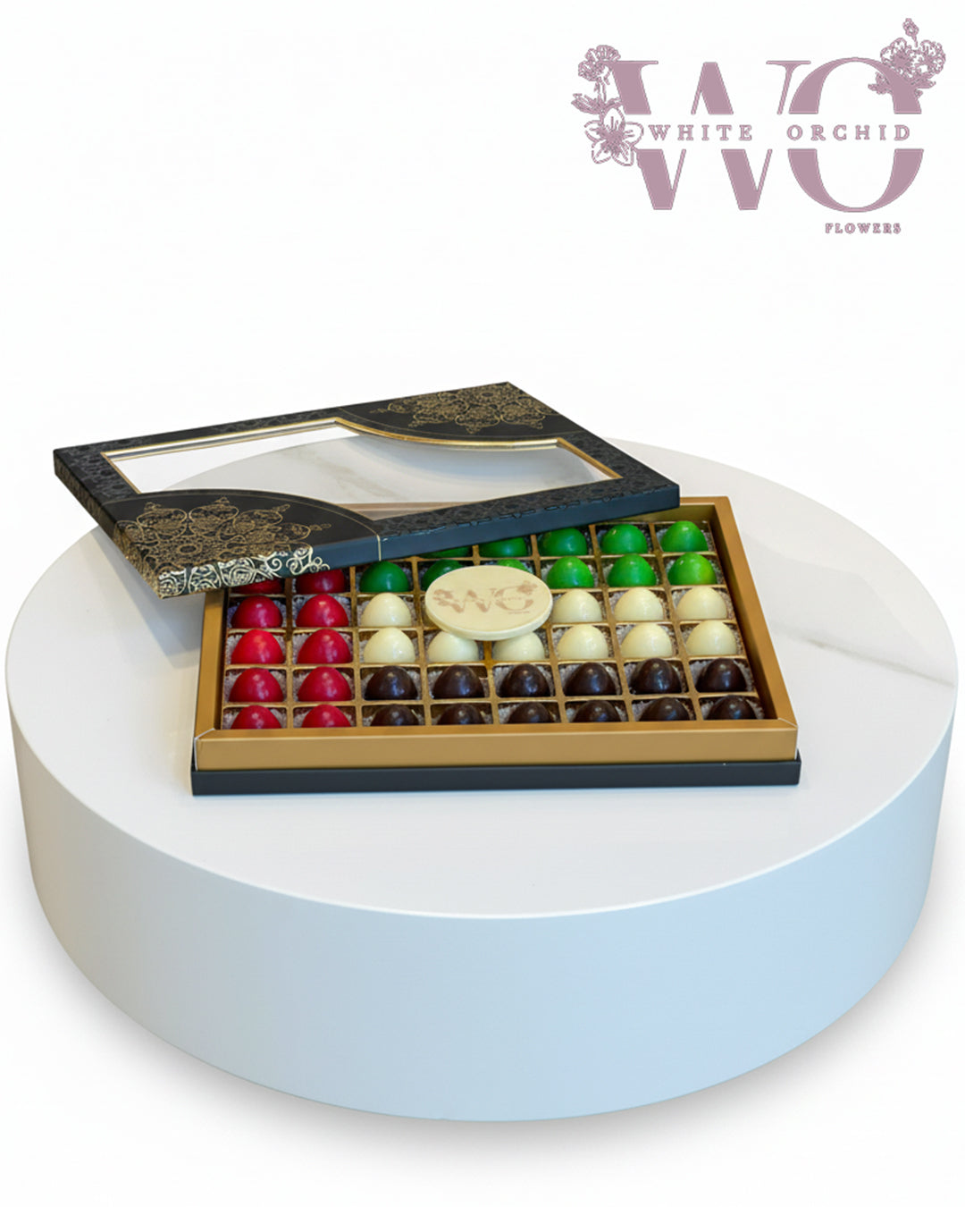 UAE Union Day chocolate box by White Orchid Flowers – premium themed chocolate gift with delivery across all UAE.