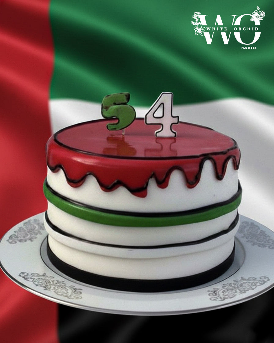 Premium fresh cake by White Orchid Flowers – celebration cake with delivery across all UAE.