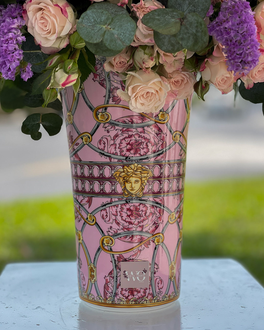 Baby Rose Mixed Colors Arrangement – White Orchid Flowers