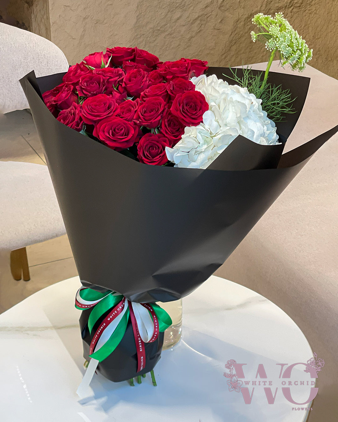 Natural UAE Union Day flower bouquet by White Orchid Flowers – national day floral design with delivery across all UAE