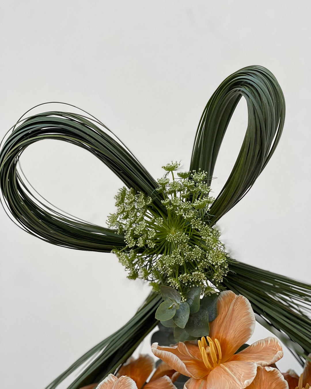 Brown Tone Tulip Bouquet – White Orchid Flowers