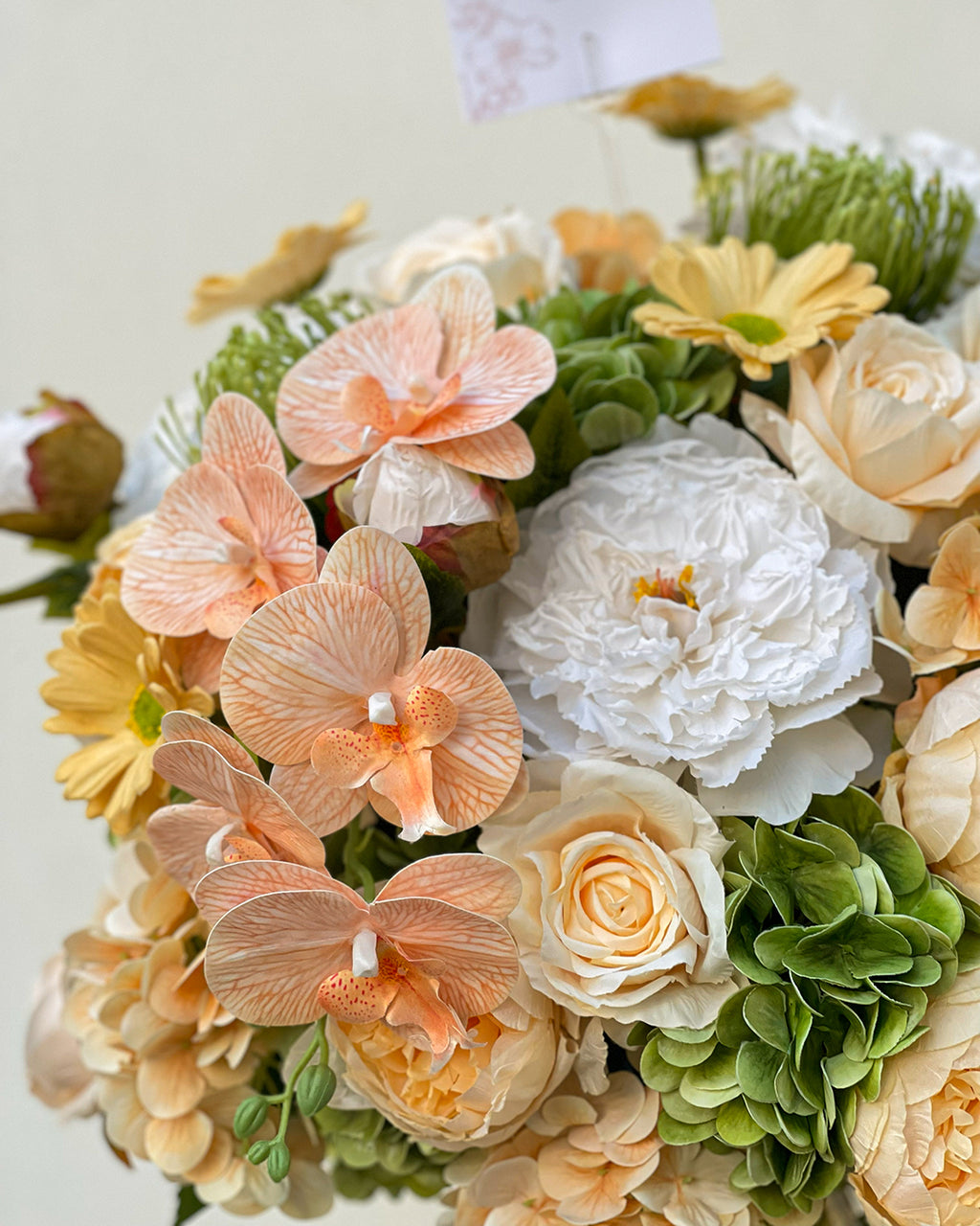 Artificial Flower Bouquet – White Orchid Flowers