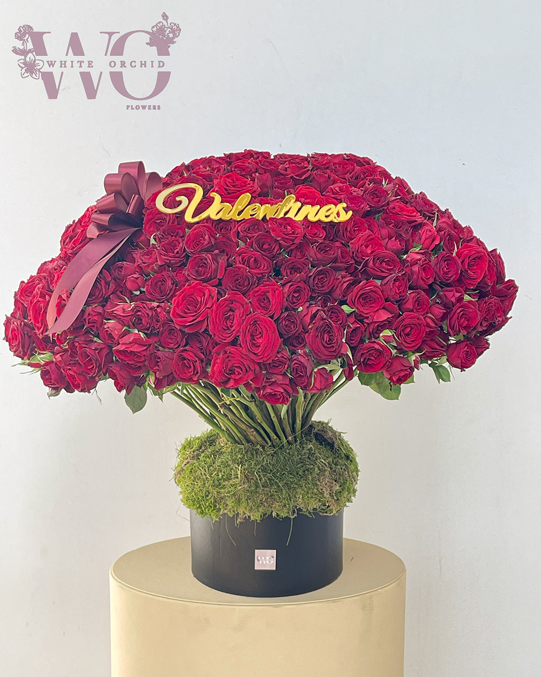 Valentine red baby rose bouquet made with natural fresh roses by White Orchid Flowers – romantic floral gift with delivery across all UAE.