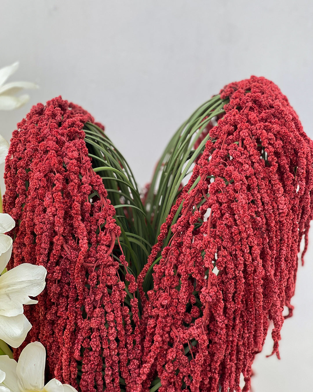 Valentine Heart-Shaped White Tulip Bouquet – White Orchid Flowers