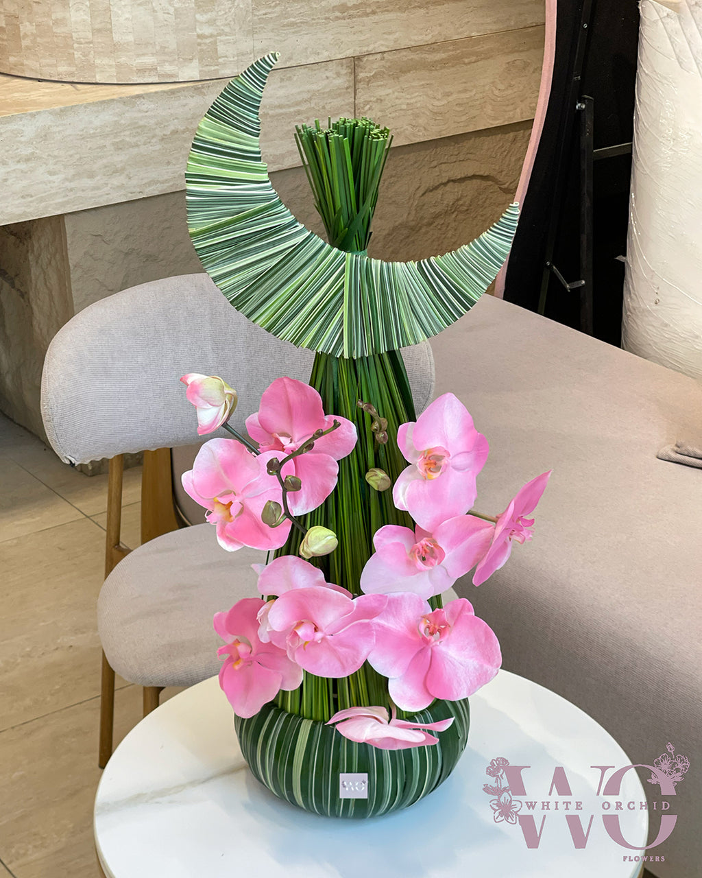 Ramadan Crescent Orchid Arrangement