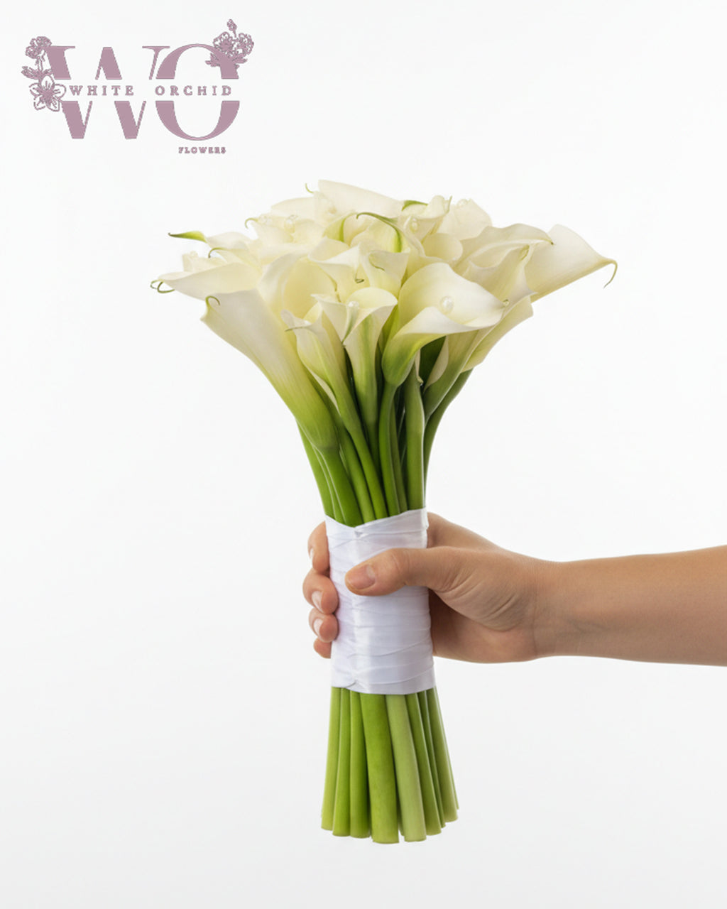 Bridal Bouquet – White Orchid Flowers